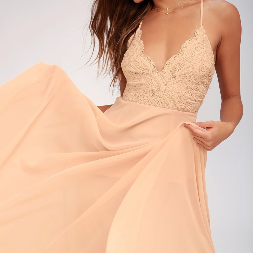 Blush dress from Lulus!